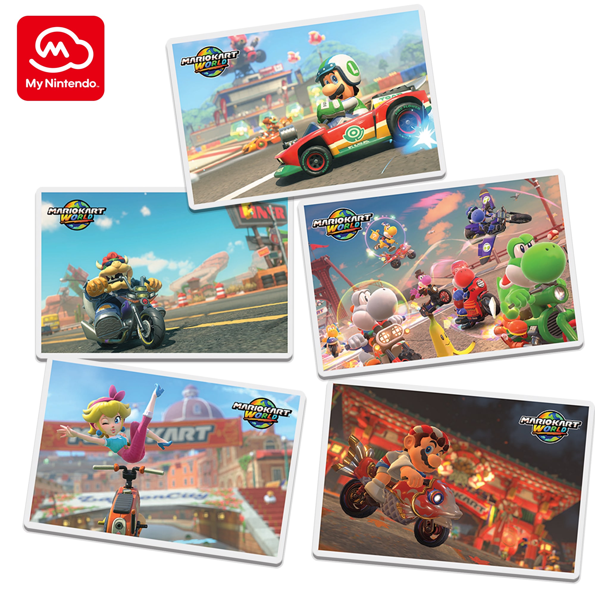 Mario Kart™ World Postcard Set (a set of 5) - Nintendo Official